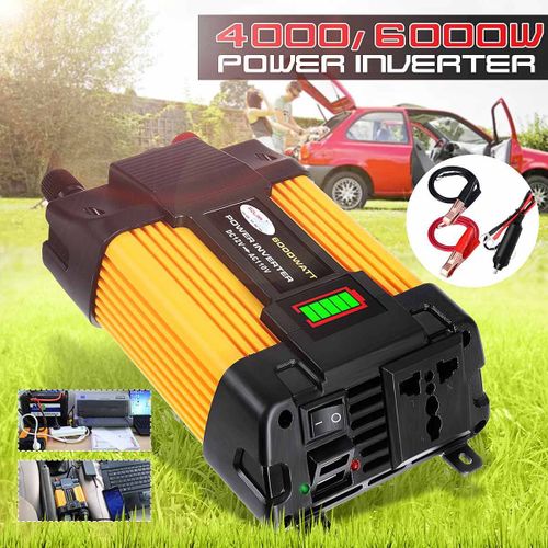 Onduleur De Voiture Solaire, Convertisseur D'onde Sinusoïdale Modifiée 12v Vers 900/110 V Ac, Chargeur De Voiture, Adaptateur Usb 220 W Vers 110/220v