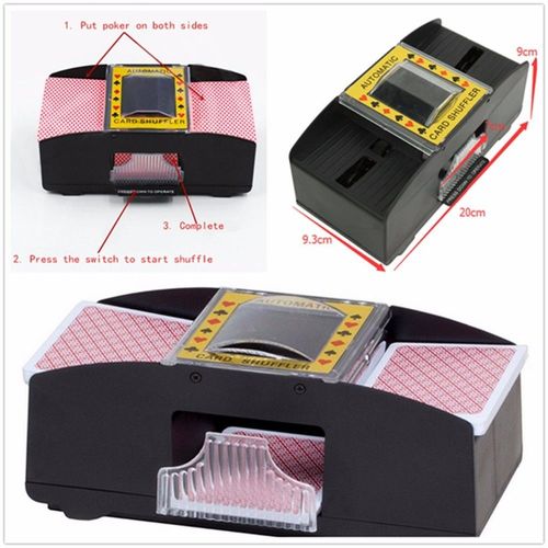Mélangeur Automatique De Cartes De Poker À Piles Machine De Jeu De Casino Robot Avancé 2 Jeux