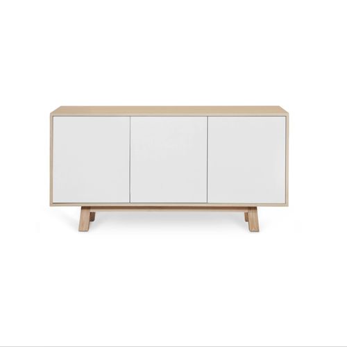 Buffet Bas 3 Portes 140 Cm, En Frêne