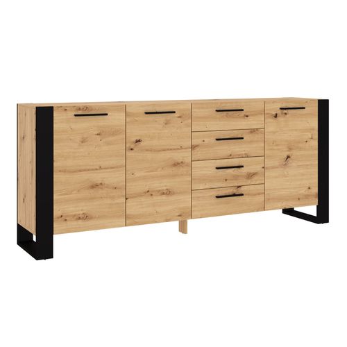 Commode Effet Bois Beige