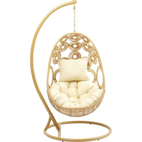Fauteuil De Jardin Suspendu Beige En Acier