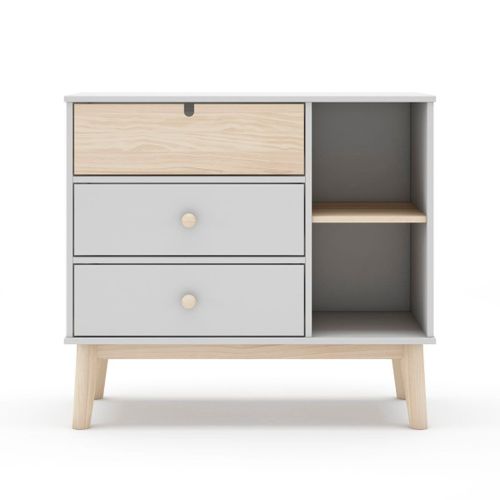 Commode 3 Tiroirs Et 2 Niches - L90 Cm