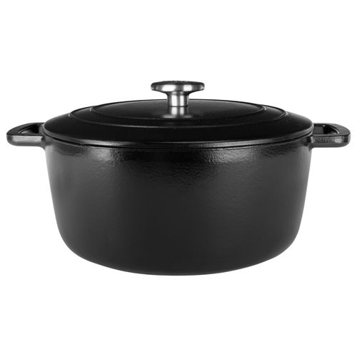 Cocotte En Fonte, Noir, D 28xh 13 Cm