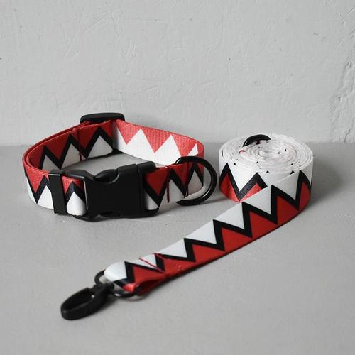 Collar And Leash Set-L -Rouge Personnalisé Concepteur Chien Collier Et Laisse Ensemble Train Pour Grand Petit À Animaux De Compagnie