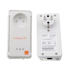 2 prises CPL Live Plug HD Orange (200mbp/s)
