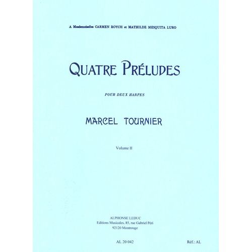 Quatre Préludes Pour Deux Harpes Volume 2