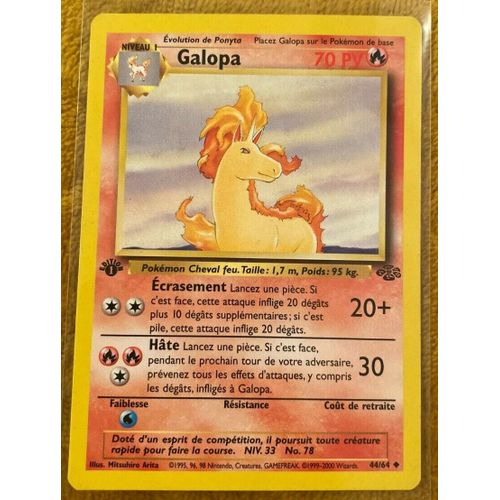 Carte Pokemon Galopa 44/64 Édition 1 Set Jungle