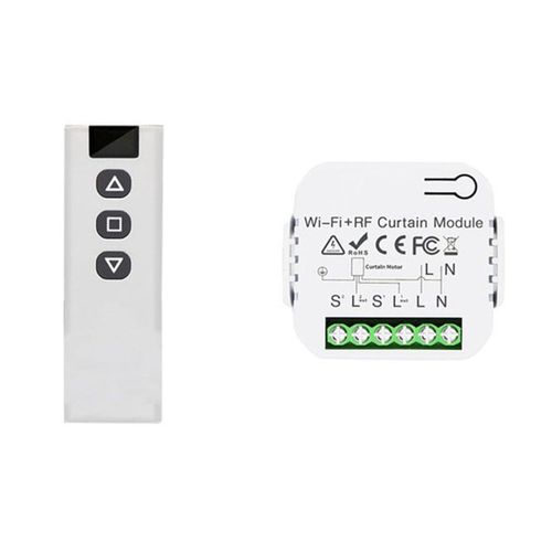 Tuya-Joli connecté Smart Life,Wi-Fi 433MHz,1RC/1RE,pour volet roulant électrique,avec télécommande RF