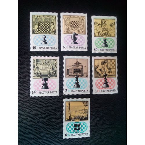 Timbre Hongrie Yt 2371 A 2377 Séries: 50e Anniversaire De La Fédération Internationale Des Échecs 1974 ( 0030805 )