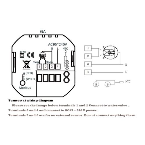 chauffe-eau WiFi intelligent,chauffage électrique de l'eau,chaudière,Thermostat de sol,contrôleur de température Programmable tactile - Type 5A Water Heating-220V