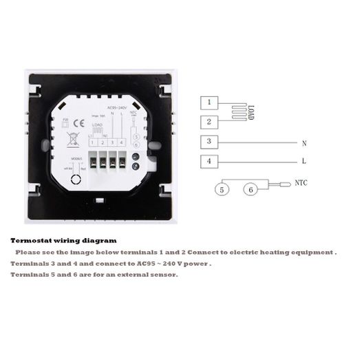 chauffe-eau WiFi intelligent,chauffage électrique de l'eau,chaudière,Thermostat de sol,contrôleur de température Programmable tactile - Type 16A Electric Heating-220V