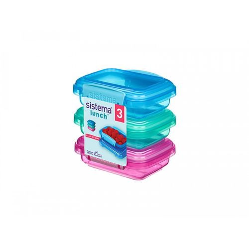 Sistema - Pack 200ml X 3 Lunch Coloured