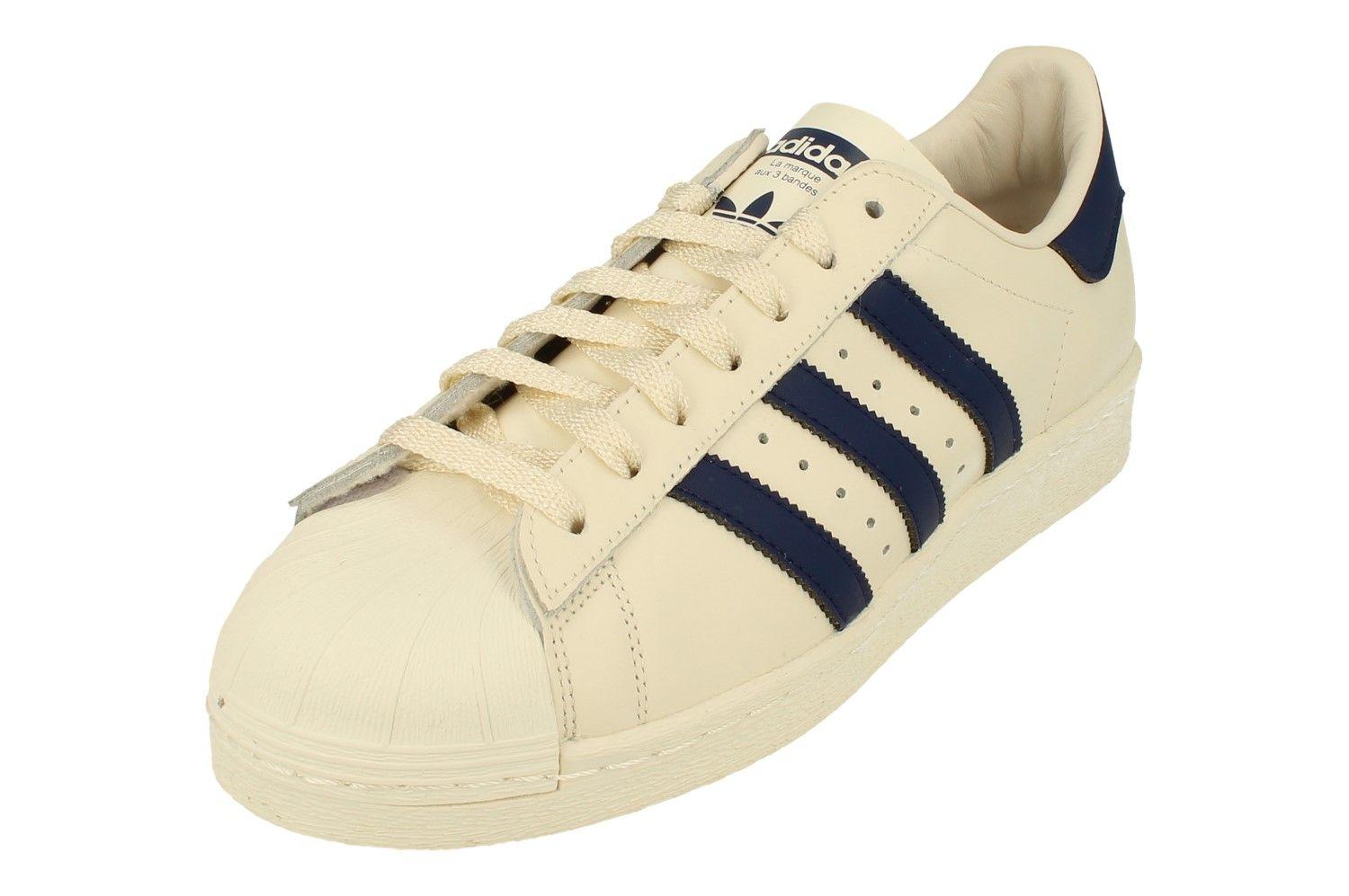 Adidas Originals Superstar 82 Sneakers Baskets Sneakers Cuir Blanc Gz1537 Rakuten