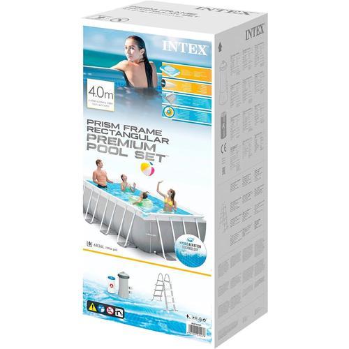 Intex kit Piscine rectangulaire Angulaire Tubulaire Taille: 4,00 x 2,00 x H 1,00 m