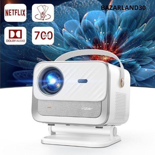 Vidéoprojecteur Yaber V12 4K Portable Auto Focus/Keystone, 700ANSI - Rétroprojecteur WiFi 6 - Bluetooth, Natif Full HD 1080P