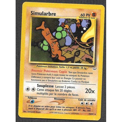 Carte Pokémon Simularbre 26/64 - Néo Révélation (Fr)