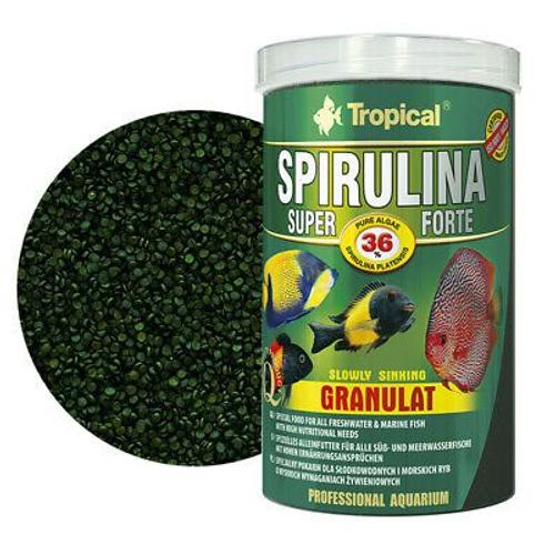 Tropical Spiruline Super Forte Pure Algae Aquariophilie Aquarium Poissons Nourriture Granulé 100gr