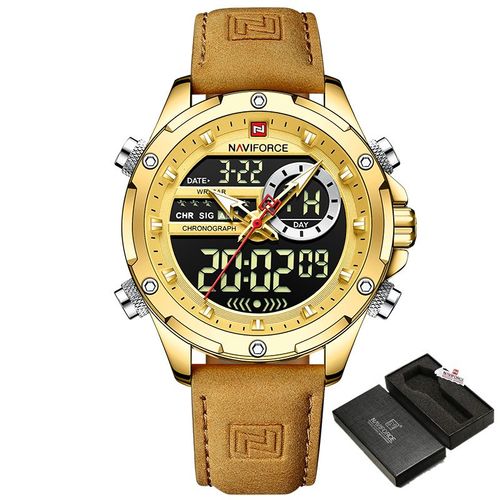 Montre-Bracelet Militaire Pour Hommes,Mode Sport,Chronographe,Alarme,Étanche,Quartz,Grande Horloge Numérique - Type G G With Box