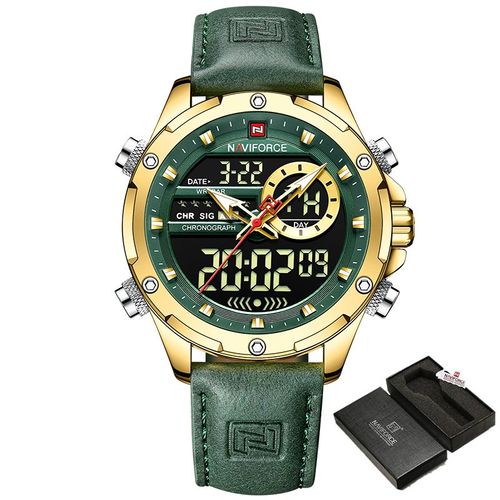 Montre-Bracelet Militaire Pour Hommes,Mode Sport,Chronographe,Alarme,Étanche,Quartz,Grande Horloge Numérique - Type G Gn With Box