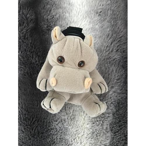 Peluche Doudou Pochette Hippopotame Cmp 16 Cm