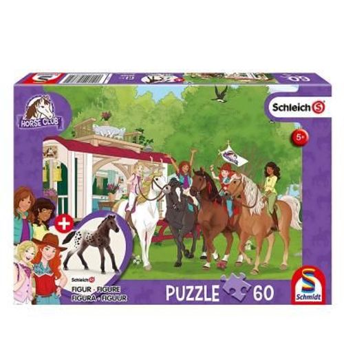 Puzzle Schleich 60 Pièces - Horse Club - Avec Une Véritable Figurine Schleich