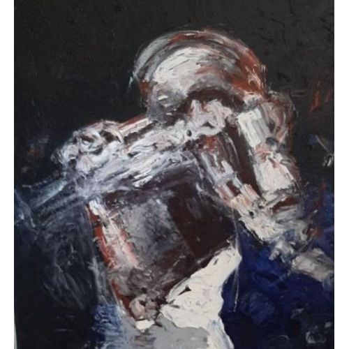 Toile Peinture Tableau Musiciens Jazz Musique 80x80cm - John Coltrane Par Arena