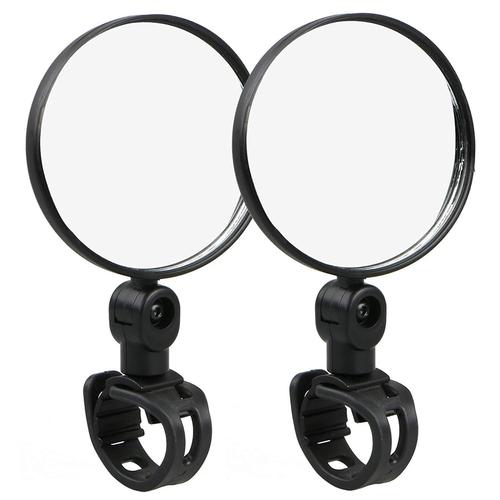 2 Pcs Réglable Poignée Universelle Réglable Rotatif Guidon Monté Miroir Vélo De Sécurité Rétroviseur