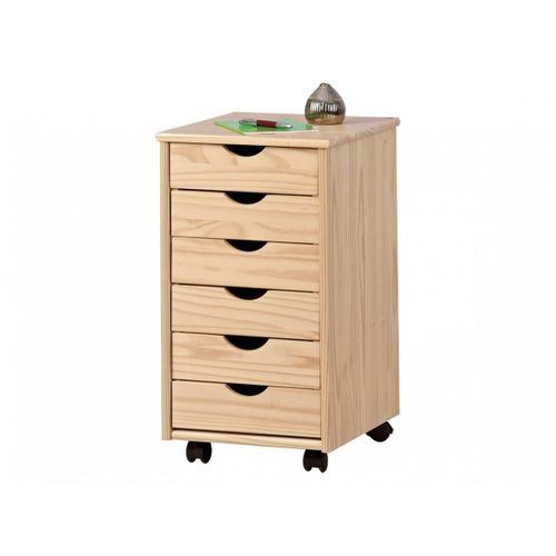 Oliver - Caisson 6 Tiroirs Bois Massif Naturel