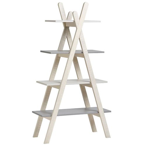 Candel - Etagère 4 Niveaux Structure Bois Et Plateaux Mdf