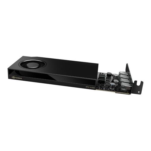 NVIDIA RTX A400 - Carte graphique - RTX A400 - 4 Go GDDR6 - PCIe 4.0 x8 profil bas - 4 x Mini DisplayPort