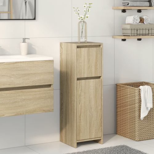 Vidaxl Armoire De Salle De Bain Chêne Sonoma 30x30x95 Cm Aggloméré