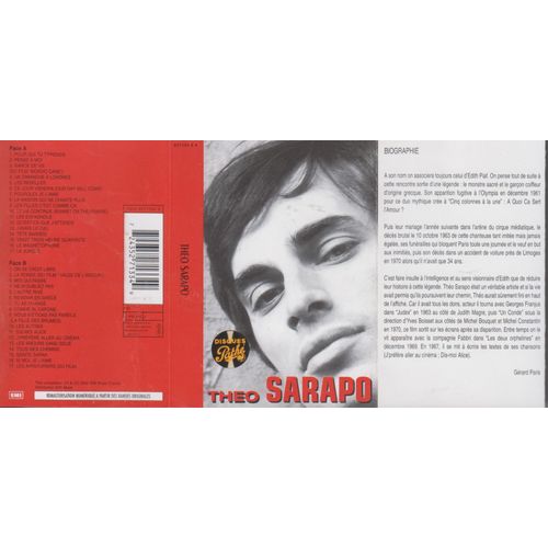 Theo Sarapo Ultra Rare K7 Cassette Audio Tape