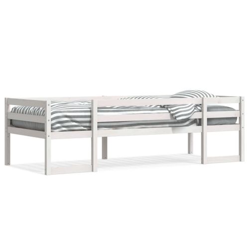 Vidaxl Cadre De Lit Pour Enfants Blanc 90x200 Cm Bois De Pin Massif