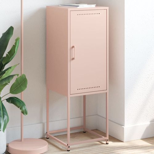 Vidaxl Buffet Haut Rose 36x39x107 Cm Acier