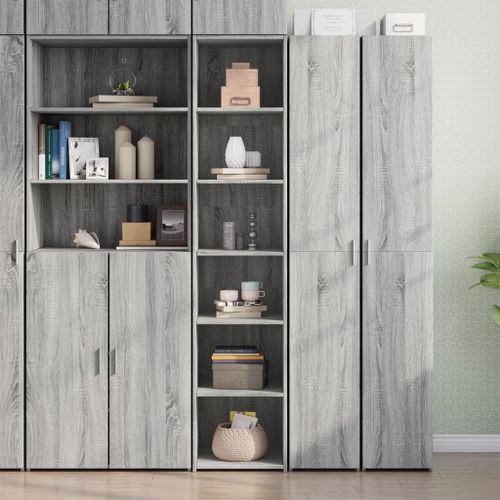 Vidaxl Buffet Haut Sonoma Gris 40x41x185 Cm Bois D'ingénierie