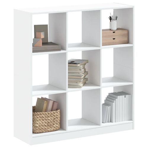Vidaxl Bibliothèque Blanc 102x32x108 Cm Bois D'ingénierie
