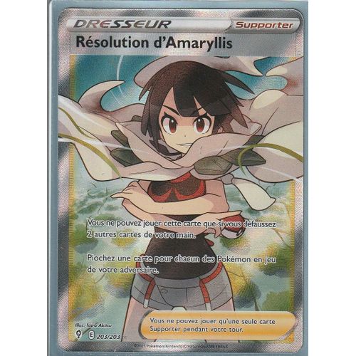 Carte Pokemon - Résolution D'amaryllis - 203/203 - Ultra-Rare Full Art - Épée Et Bouclier 7 - Evolution Céleste - Eb7 - Vf