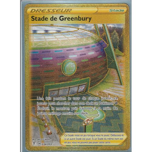 Carte Pokemon - Stade De Greenbury - 234/203 - Secrète-Rare Gold - Épée Et Bouclier 7 - Evolution Céleste - Eb7 - Vf