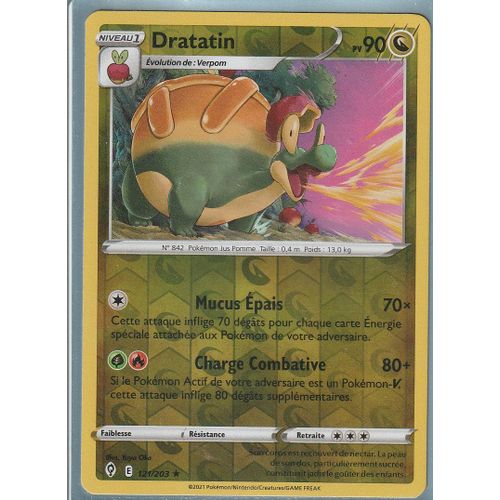 Carte Pokemon - Dratatin - 121/203 - Holo-Reverse - Épée Et Bouclier 7 - Evolution Céleste - Eb7 - Vf