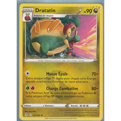Carte Pokemon - Dratatin - 121/203 - Rare - Épée Et Bouclier 7 - Evolution Céleste - Eb7 - Vf