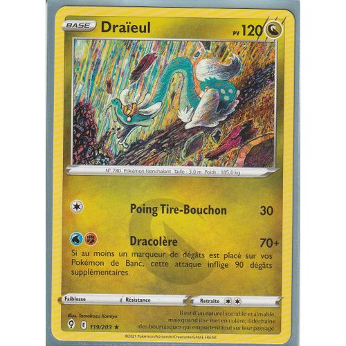 Carte Pokemon - Draïeul - 119/203 - Rare - Épée Et Bouclier 7 - Evolution Céleste - Eb7 - Vf