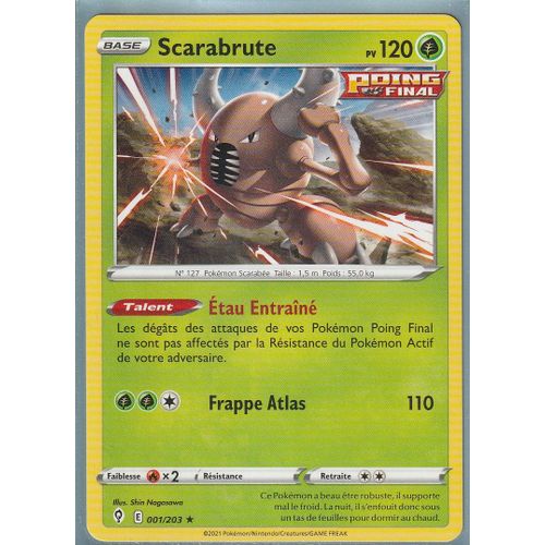 Carte Pokemon - Scarabrute - 001/203 - Rare - Épée Et Bouclier 7 - Evolution Céleste - Eb7 - Vf