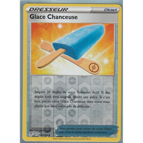 Carte Pokemon - Glace Chanceuse - 150/203 - Reverse - Épée Et Bouclier 7 - Evolution Céleste - Eb7 - Vf