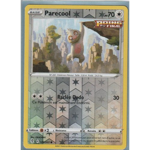 Carte Pokemon - Parecool - 129/203 - Reverse - Épée Et Bouclier 7 - Evolution Céleste - Eb7 - Vf
