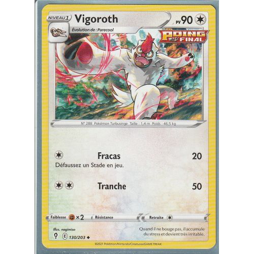 Carte Pokemon - Vigoroth - 130/203 - Épée Et Bouclier 7 - Evolution Céleste - Eb7 - Vf