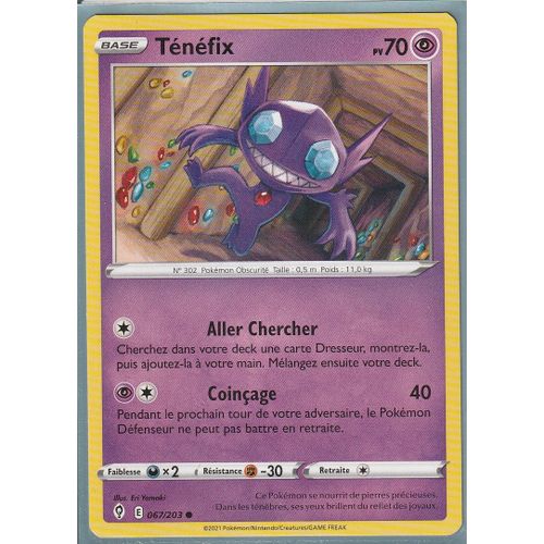 Carte Pokemon - Ténéfix - 067/203 - Épée Et Bouclier 7 - Evolution Céleste - Eb7 - Vf