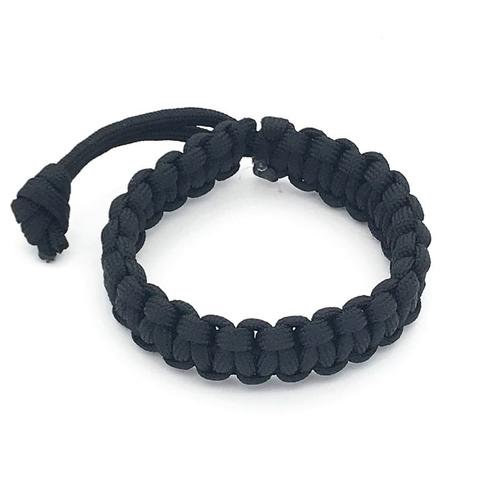 Black 20-25cm Adjustable -Bracelet De Survie Réglable En Paracorde, Cordon De Tissage, Pour Camping En Plein Air, Randonnée, Accesso