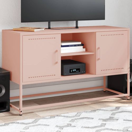 Vidaxl Buffet Haut Rose 36x39x123 Cm Acier