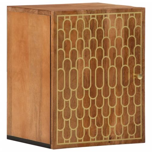 Vidaxl Armoire De Salle De Bain Murale 38x33x48cm Bois Massif Manguier