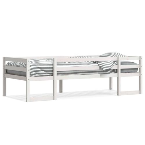 Vidaxl Cadre De Lit Pour Enfants Blanc 90x190 Cm Bois De Pin Massif